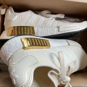 Adidas NMD R1 White/Gold Sneakers